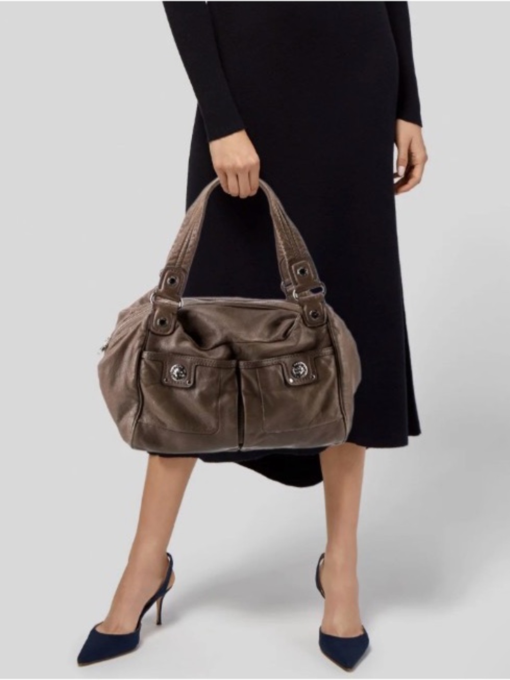 Marc by Marc Jacobs taupe leather hand bag